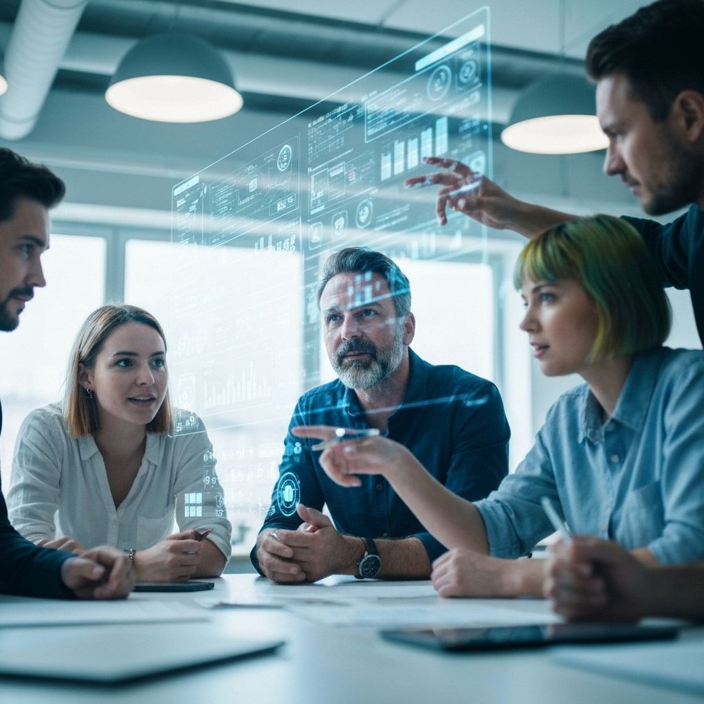 Developers collaborating on AI projects